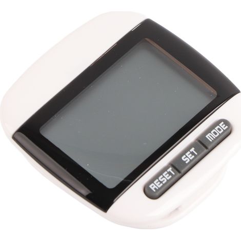 Podomètre portable précis avec compteur de pas et écran LCD pour jogging, randonnée, course à pied et marche (noir) (1/4)