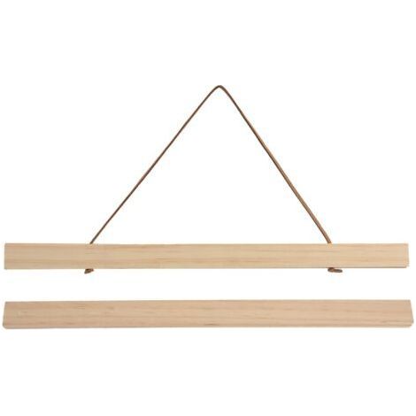 Appendiabiti in legno per poster fai da te, cornice magnetica per appendere opere d'arte/stampe/tele/foto/immagini/opere artistiche, 40 x 2,1 cm (1/4)