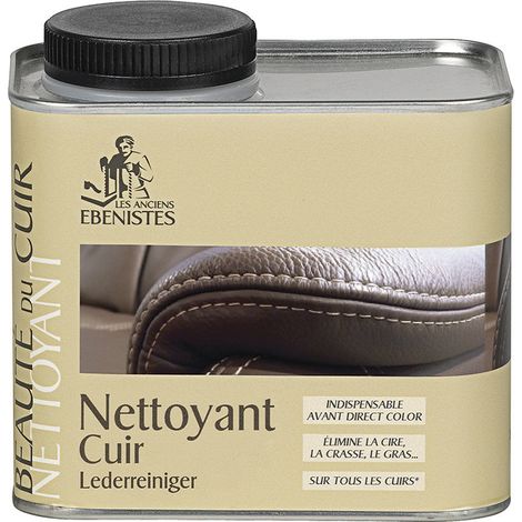 Nettoyant cuir 450ml – Élimine cire, crasse et gras – Pour bagagerie, canapé, fauteuil, sac à main – Fabrication française