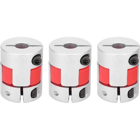 3Pcs Accouplement flexible en alliage d'aluminium pour vis à billes, kit accessoires moteur GMC-25x30, diamètre extérieur 25 mm, longueur 30 mm, alésage intérieur 8-8