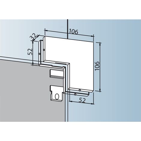 Winkelverbindung PT 60, Glas 10 mm, Edelstahl (03.150) Glastürbeschlag - Zubehör dormakaba