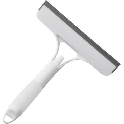 Raclette de Douche, Raclette avec Support en Silicone Raclette Douche avec Noyau Acier Inoxy pour Salle de Bain, Verre, Porte de Douche, Raclette Vitre pour Fenêtre Voiture (blanc) (1/5)