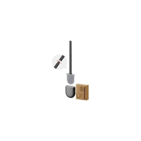 Brosse WC Silicone avec Support, Balayette de Toilette Ventilation Rapide, Brosse Nettoyage Salle de Bain Sans Odeur, Design Moderne (1/4)