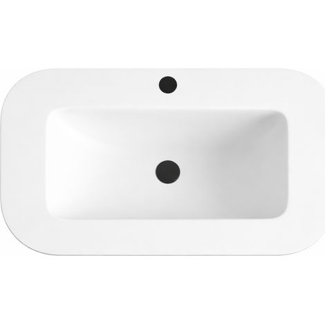 Vasque en quartz blanc Luxor 90x50 cm (1/5)