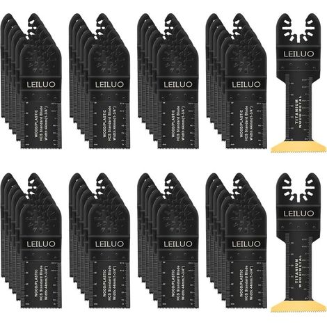 50er-Packung – Oszillierende Sägeblätter – Schneidzubehör – Für Holz, Nägel, Gips, PVC – Heimwerkerbedarf – Mehrfarbig – 34 x 70 mm (1/5)