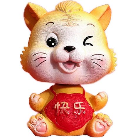 Figurines miniatures de tigres, ornement en résine représentant le Nouvel An chinois.-happly (1/5)