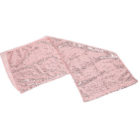 Nappe à paillettes décorative rose pour Noël, mariage