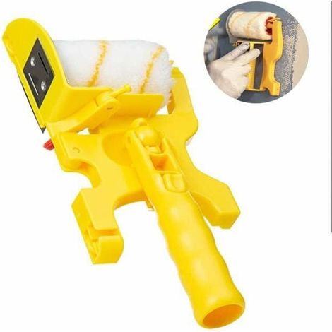 Brosse À Rouleau De Coupe-Bordures - Pour Peinture Précise Autour Portes Fenêtres Plafonds Murs - Avec Rouleaux De Rechange - 1 Pièce
