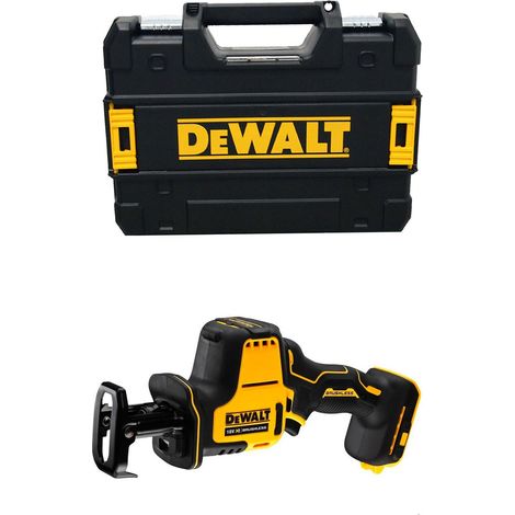 Dewalt – Scie sabre compacte 18V Brushless – Moteur puissant pour coupes précises – Capacité de coupe bois 90 mm, métal 40 mm – Coffret TSTAK