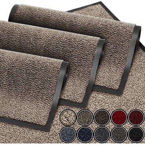 Paillasson - 1 Unité - Polypropylène - Antidérapant Imperméable - Entrée Extérieur Intérieur - Gris Beige 90x150 cm (1/5)