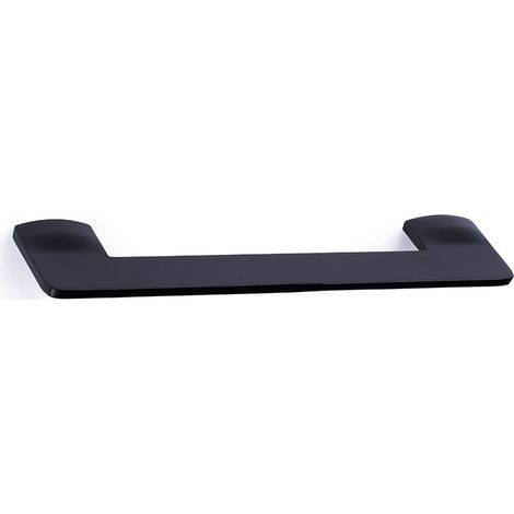 Asa de zamak con acabado negro mate, dimensiones:190x40x10mm y entrepuntos:160mm -
