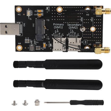 Adaptateur NGFF (M.2) vers USB 3.0 avec Slot Carte SIM et Connecteur Antenne pour Module 3G/4G/5G (1/5)