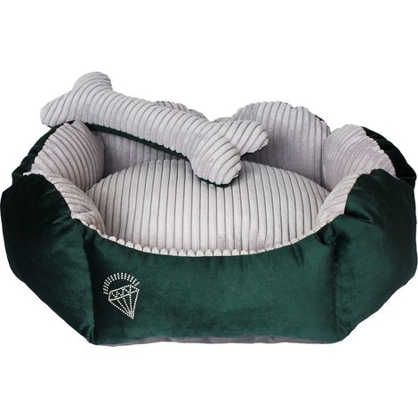 Cama Diana de 55 cm x 50 cm, color verde botella. (1/3)