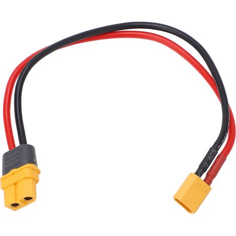Câble adaptateur connecteur XT60 femelle vers XT30 mâle avec fil silicone 16AWG, 23,5 cm, pour modélisme RC (1/5)