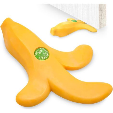 royaluxe -Butée de porte en forme de banane – Butée de porte amusante en forme de fruit – Butée de porte – Butée de porte banane en caoutchouc pour le bas des butées de porte au sol pour la maison, le (1/5)