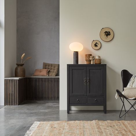 Bahut en pin massif 100 Thaki black (1/5)