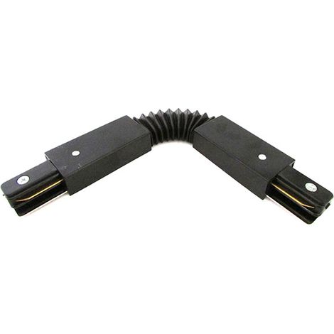 Giunto Connettore Curva Flessibile Per Binario Mono Fase Colore Nero Doppio Teste Per Mono Fase (1/3)