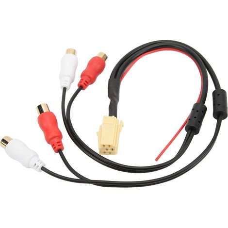 Adaptateur ligne de sortie 4RCA, câble AUX de remplacement pour autoradio Blaupunkt VDO, connecteur stéréo, entrée audio, compatible lecteur CD. (1/5)