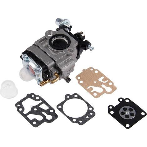 Kit de réparation de carburateur – 43 CC 52 CC 15 mm avec diaphragme de carburateur et joints pour débroussailleuse MP15 CG430 CG520 BC430 BC520 débroussailleuse, tondeuse à gazon, tronçonneuse (1/4)