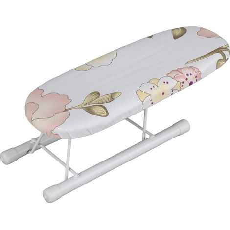 Mini Planche à Repasser de Table avec Pieds pliants Couverture en Coton pour Manches 26,5 10,5 8,5 cm(Pivoine) (1/5)