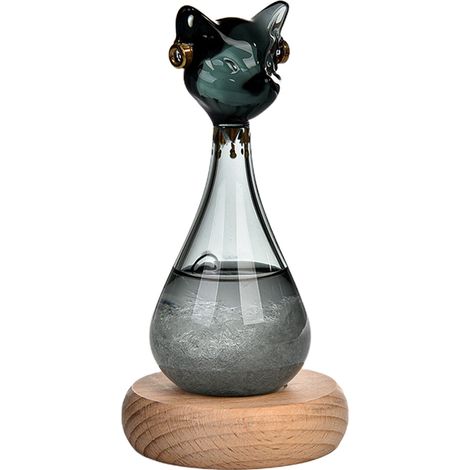 Prédicteur Météo Chat en Verre Robust Ergonomique pour Salon Cuisine (1/5)
