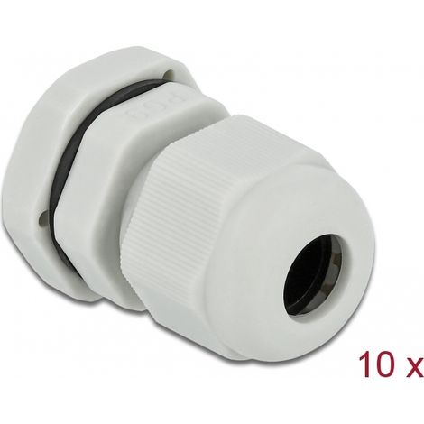DELOCK 60195 PRESSE-ÉTOUPE GRIS PLASTIQUE 10 PIÈCE(S) (1/5)