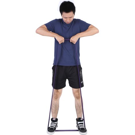 Bandes élastiques de résistance en latex pour tractions, fitness et exercices de yoga (violet) (1/5)
