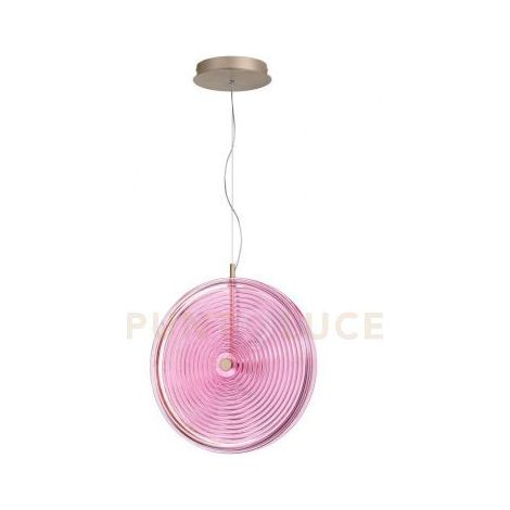 SOSPENSIONE JOKEY GRANDE ROSA 1 LUCE LED 3000K 1087LM 17W D.45CM