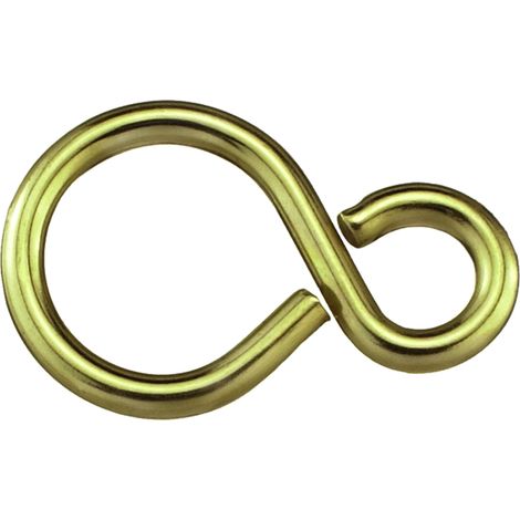 Ganci a "S" ottonati 27 mm. - 6 pz.