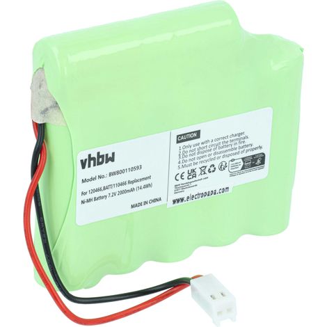 vhbw NiMH Akku 2000mAh (7.2V) kompatibel mit Medizin Technik, Muskelstimulator Cefar Myo REH AB4 Ersatz für BATT/110466, 120466.