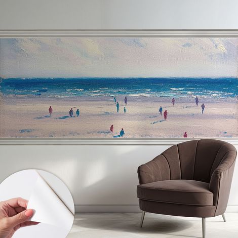 Papier peint adhésif avec colle pour décoration moderne de salon chambre à coucher cuisine et bureau Facile Paysage marin 250x104 cm (1/5)