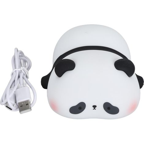 Veilleuse Panda Mignon, Lampe de Nuit Animale en Silicone Veilleuse de pépinière à intensité Variable Rechargeable USB pour Chambres à Coucher Chambres d'enfants (1/5)