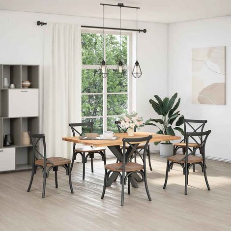 Maison Exclusive - Gamba per Tavolo da Pranzo a Forma di Ragno Antracite 85x85x(72-73) cm Acciaio