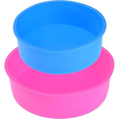Moule à gâteau en silicone rond, plusieurs tailles disponibles, sans BPA.