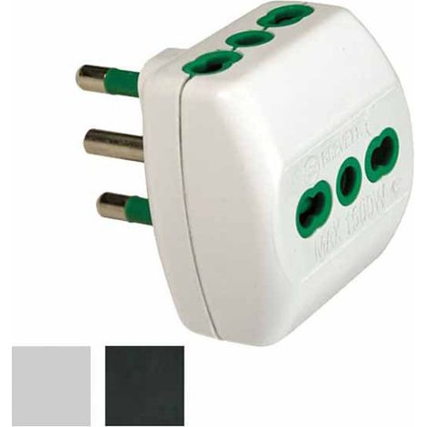 Adaptador triple 16A+T negro 82181 Fme
