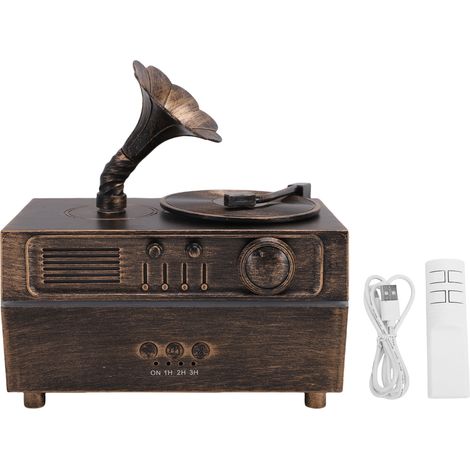 Retro Aromatherapy Humidifier Unique Gramophone Style Vintage Oil Diffuser Fragrance Cool Mist Humidifier (1/5)