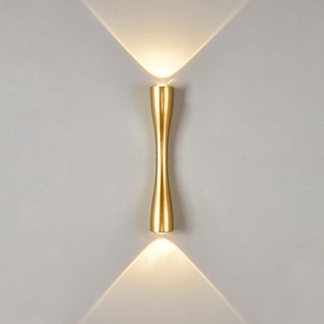 Applique Murale Exterieur Murale en Or Appliques Intérieures Modernes Lampe Murale LED Luminaires Muraux pour Salle de Séjour,(24CM,Lumière Chaude) (1/5)