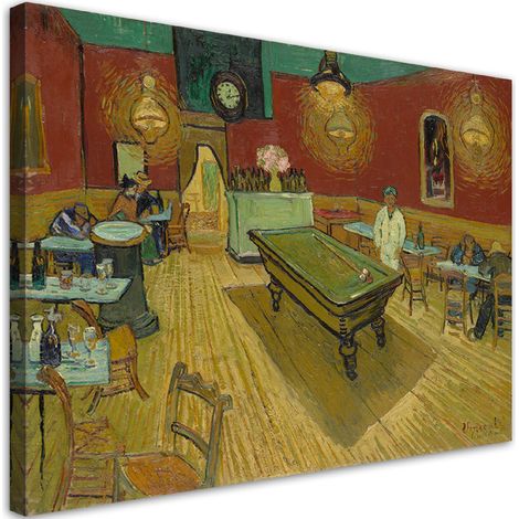 Tableau sur toile Café de nuit Vincent van Gogh 100x70 (1/5)