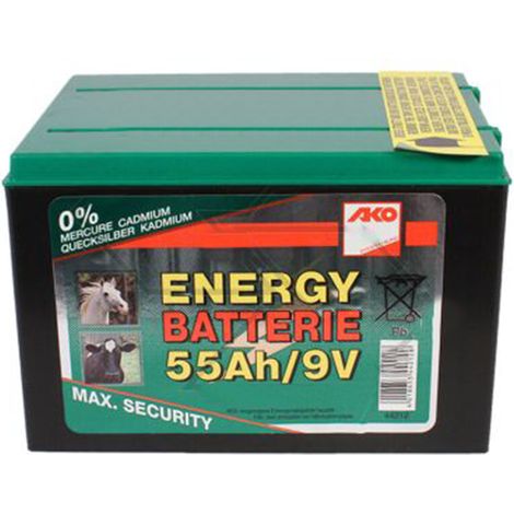 Batteria AKO 9V 55Ah per Elettrificatore Recinti