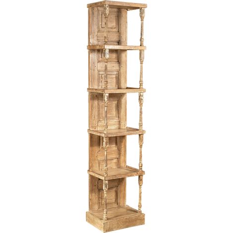 Etagere Shabby en madera maciza con acabado natural envejecido (1/5)