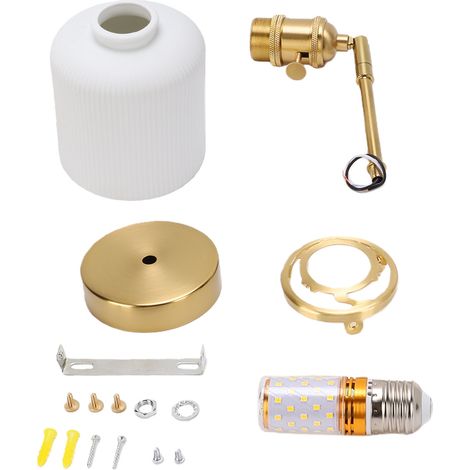 Applique murale LED E27 avec interrupteur à tirette, luminaire moderne pour chambre à coucher et lecture intérieure (1/5)