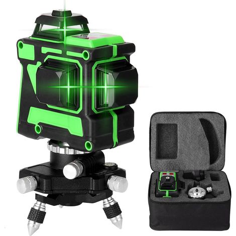 Niveau laser 3D multifonctionnel à 12 lignes (verticales/horizontales) avec fonction d'auto-nivellement