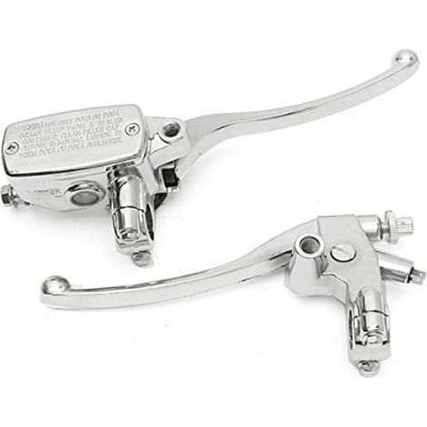 22Mm Moto Hydraulique Frein Maître Cylindre Levier d'embrayage Chrome