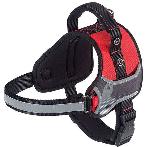 Ferplast HERCULES P Pettorina tecnica per cani con maniglia e bordi riflettenti. Vari colori e misure. . Variante  - Misure: A: 29-36 cm B: 42-52 cm 20 mm - Rosso