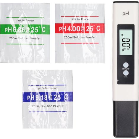 Testeur de pH portable, mesureur d'acidité et d'alcalinité, détecteur de pH sans pile, appareil de contrôle pour analyse de l'eau. (1/5)