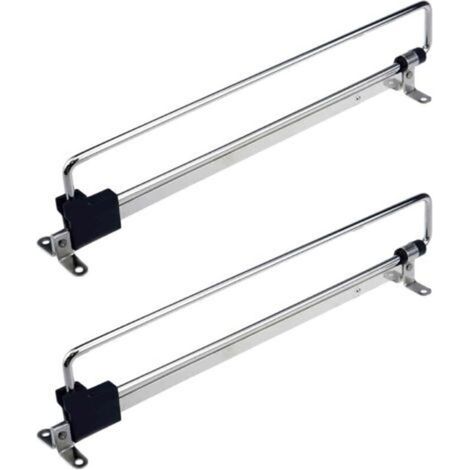Lot de 2 cintres extensibles réglables pour tringle de voiturier coulissante pour placard, organisateur de rangement pour armoire, vis incluses (35,6 cm) (1/4)