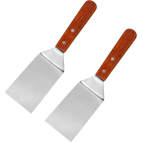 2 Stück Edelstahl Pizzaschaufel mit Ergonomischem Griff