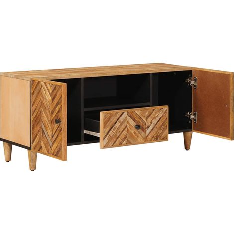 vidaXL  Storage Cabinets  Brown 105 x 33.5 x 46 cm Solid Mango Wood (1/4)
