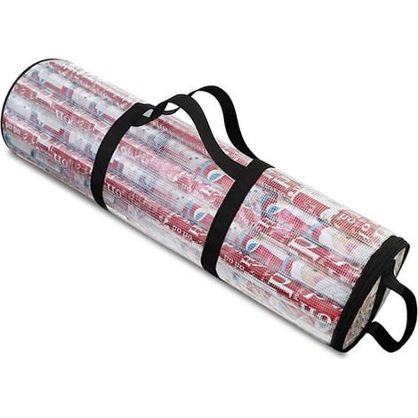 Sac de rangement pour cadeaux de Noël, sac de rangement portable pour papier cadeau, organisateur de Noël durable avec poignées de transport (1/5)