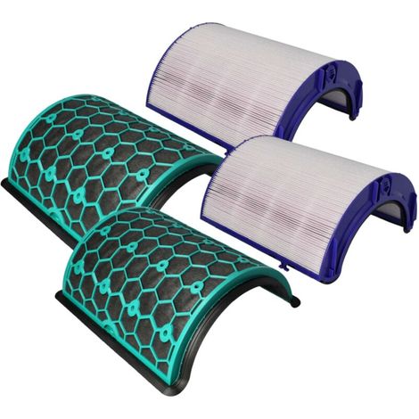 Pack de 2 filtres pour purificateur d'air Dyson Cool Formaldehyde TP09 Filtre HEPA et filtre à charbon actif Élimine poussières et allergènes (1/4)